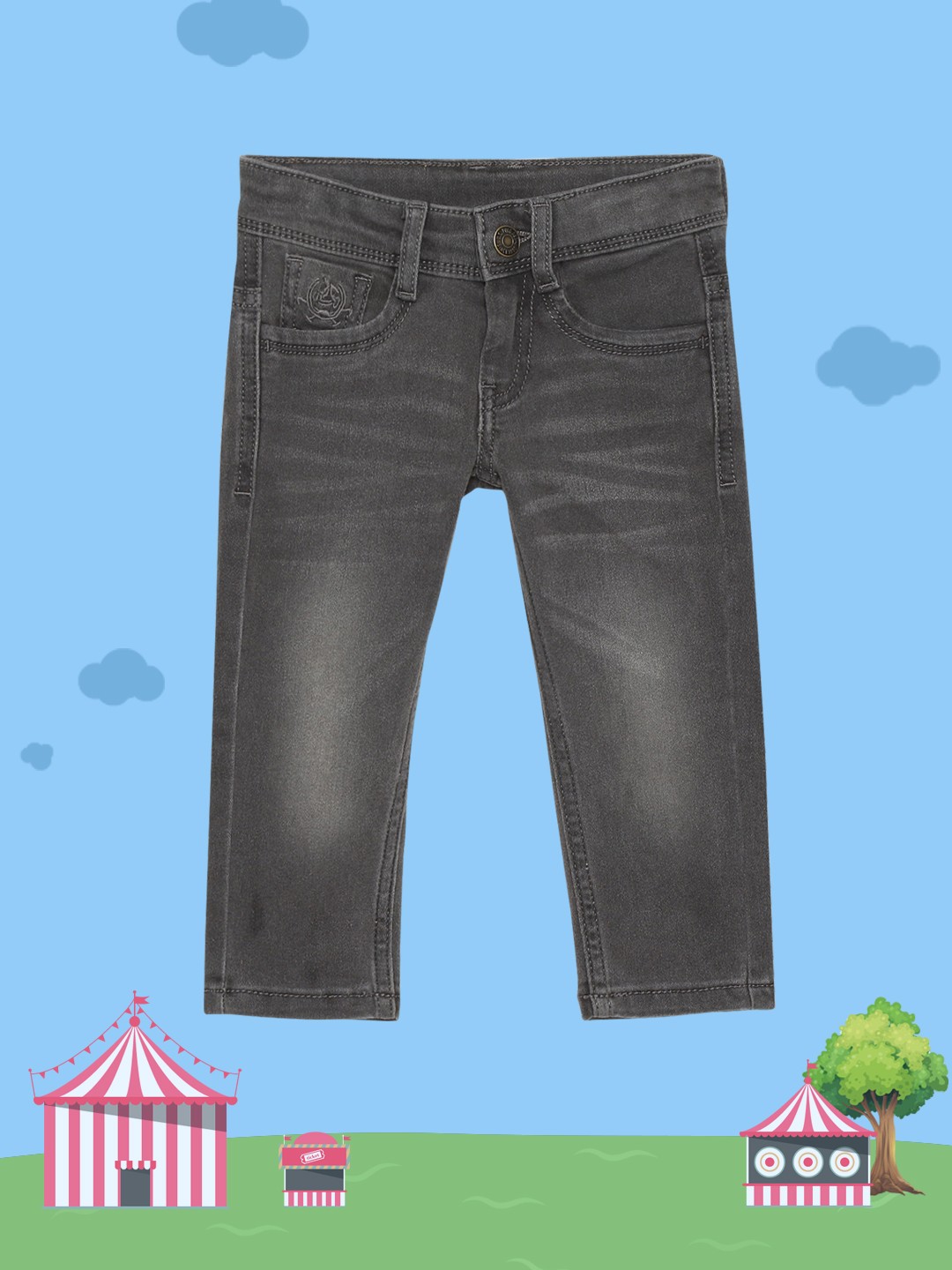 

U.S. Polo Assn. Kids Boys Black Regular Fit Clean Look Stretchabe Jeans