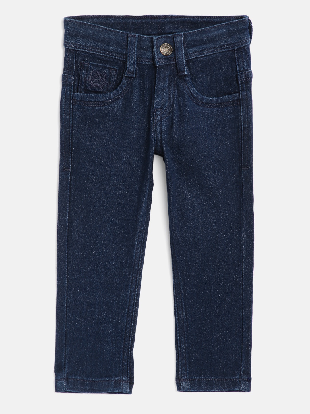 

U.S. Polo Assn. Kids Boys Navy Blue Regular Fit Clean Look Stretchable Jeans