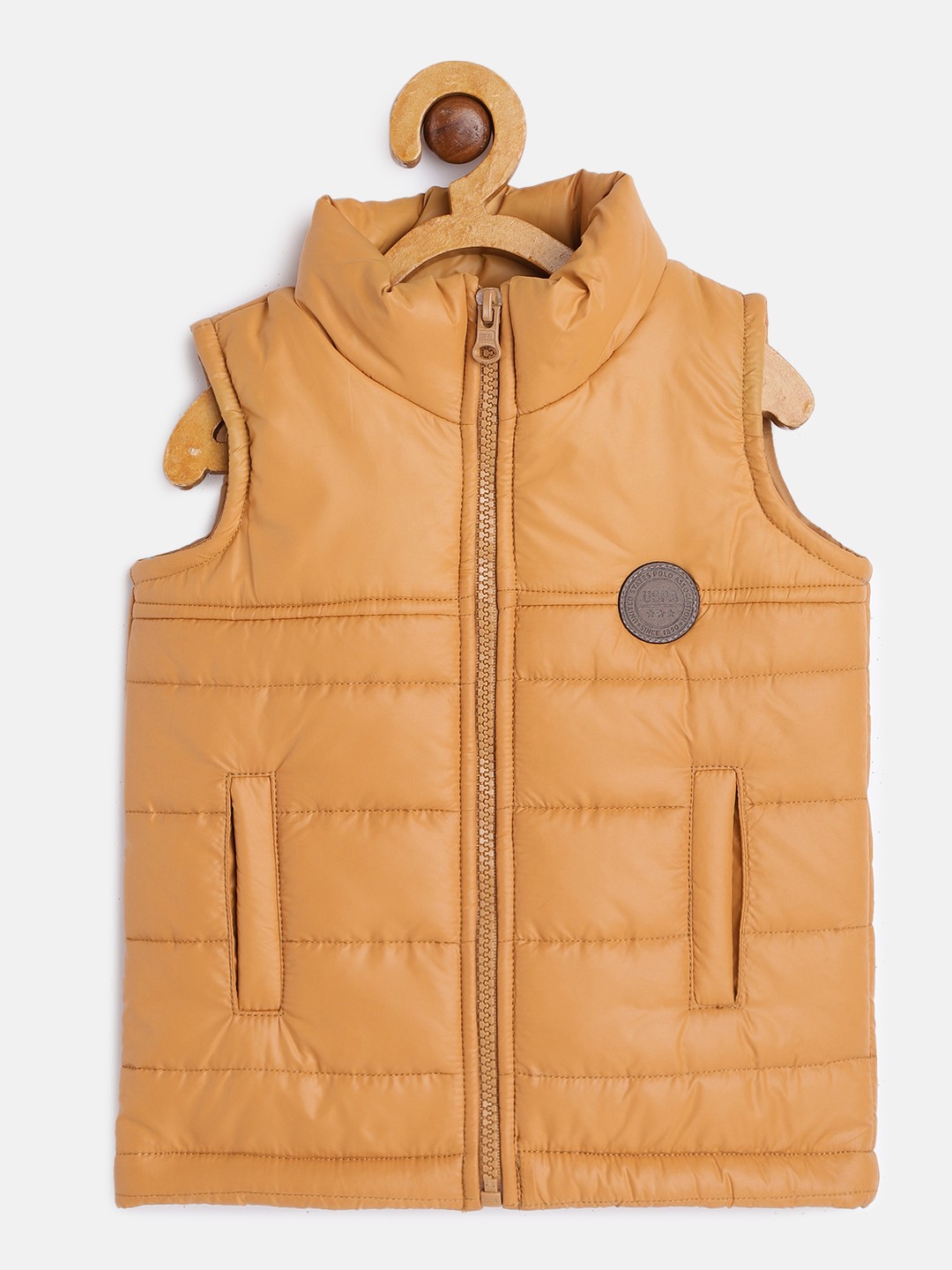 

U.S. Polo Assn. Kids Boys Yellow Sleeveless Puffer Jacket