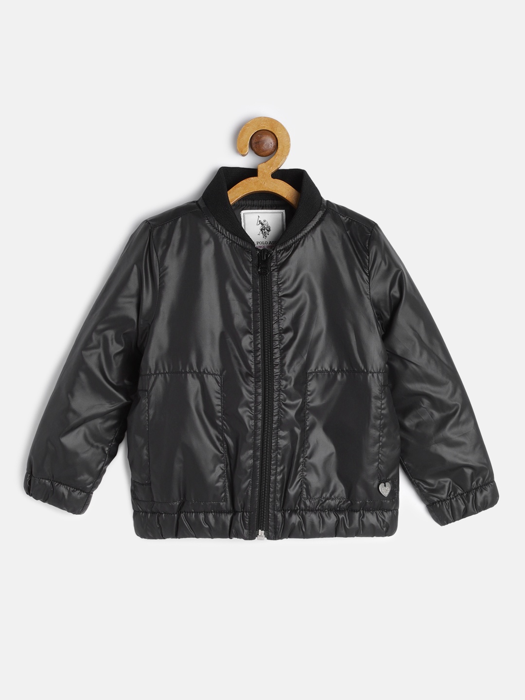

U.S. Polo Assn. Kids Girls Black Lightweight Bomber Jacket