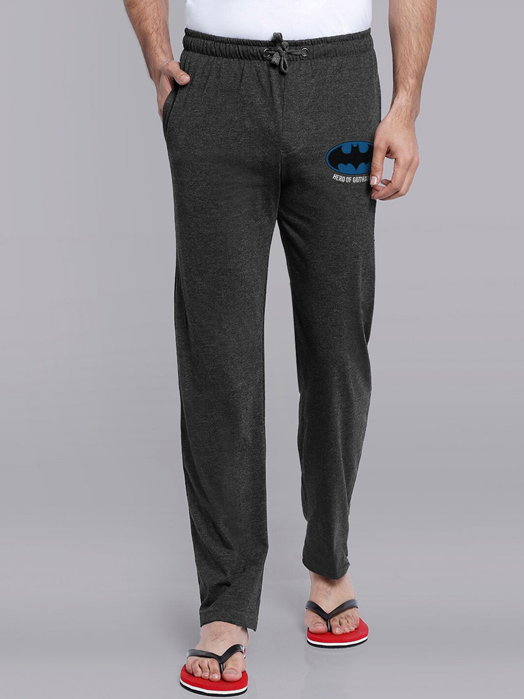 

Free Authority Men Charcoal Grey Batman Printed Lounge Pants