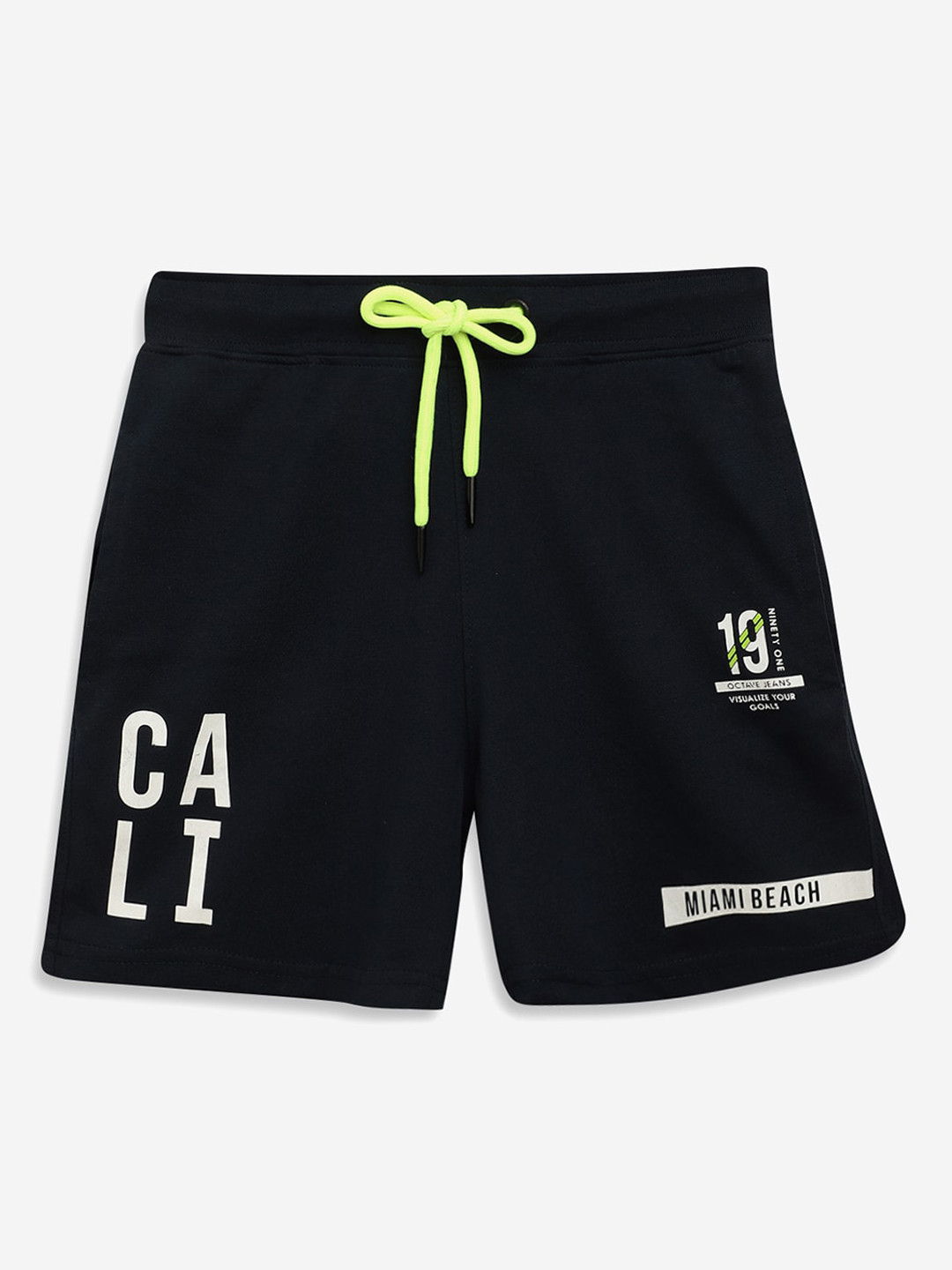 

Octave Boys Black Mid-Rise Solid Regular Shorts