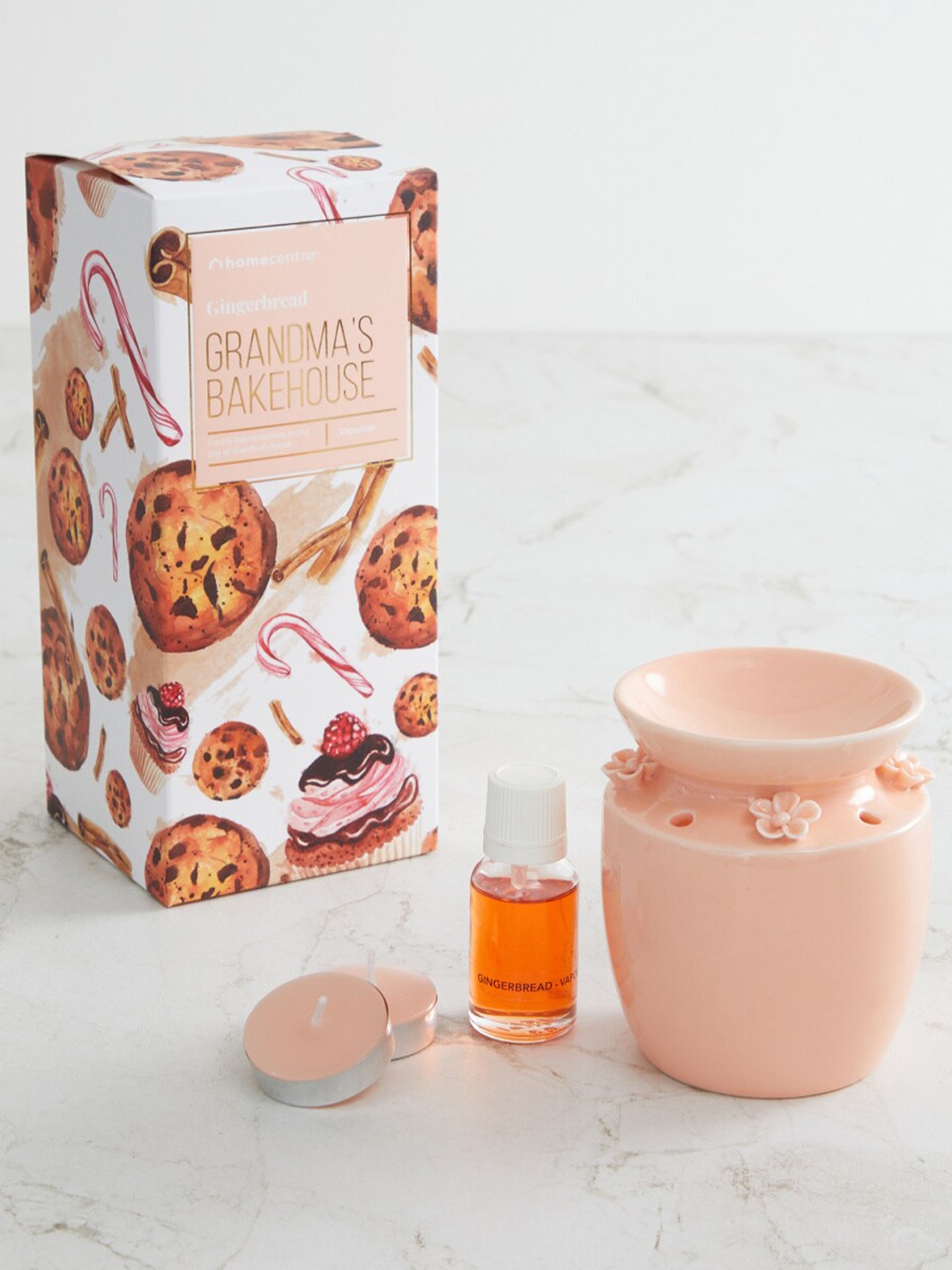 

Homecentre Peach-Coloured Redolane Ceramic Bakehouse Gingerbread Burner Set