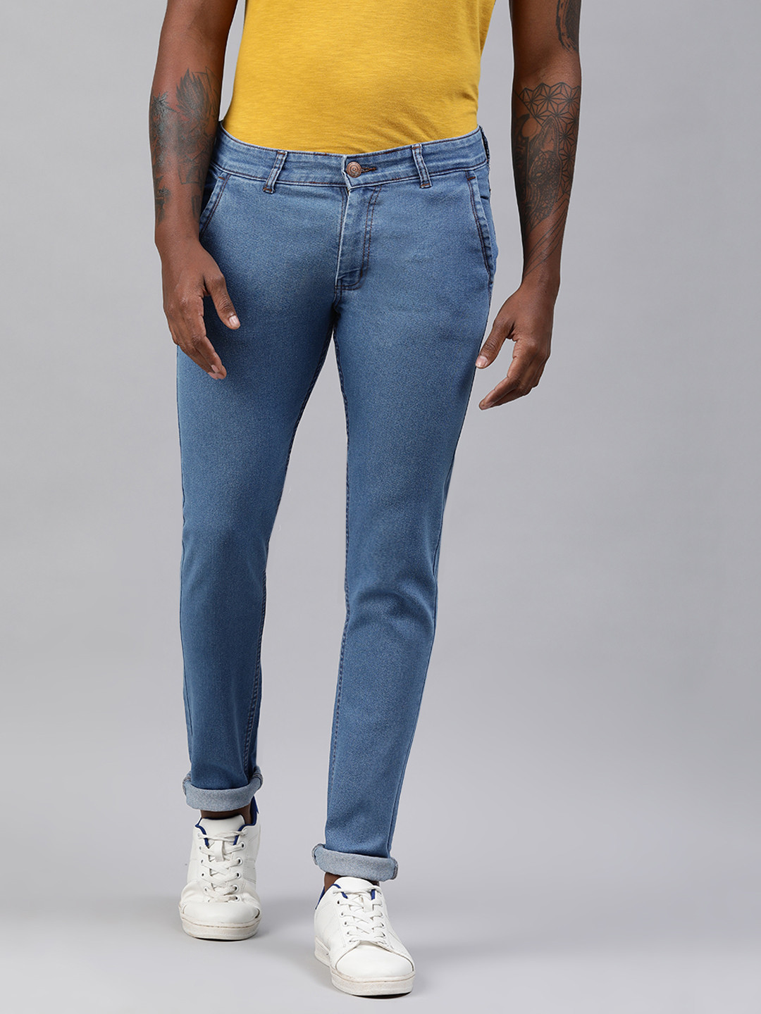 

Urbano Fashion Men Blue Mid-Rise Slim Fit Clean Look Jeans