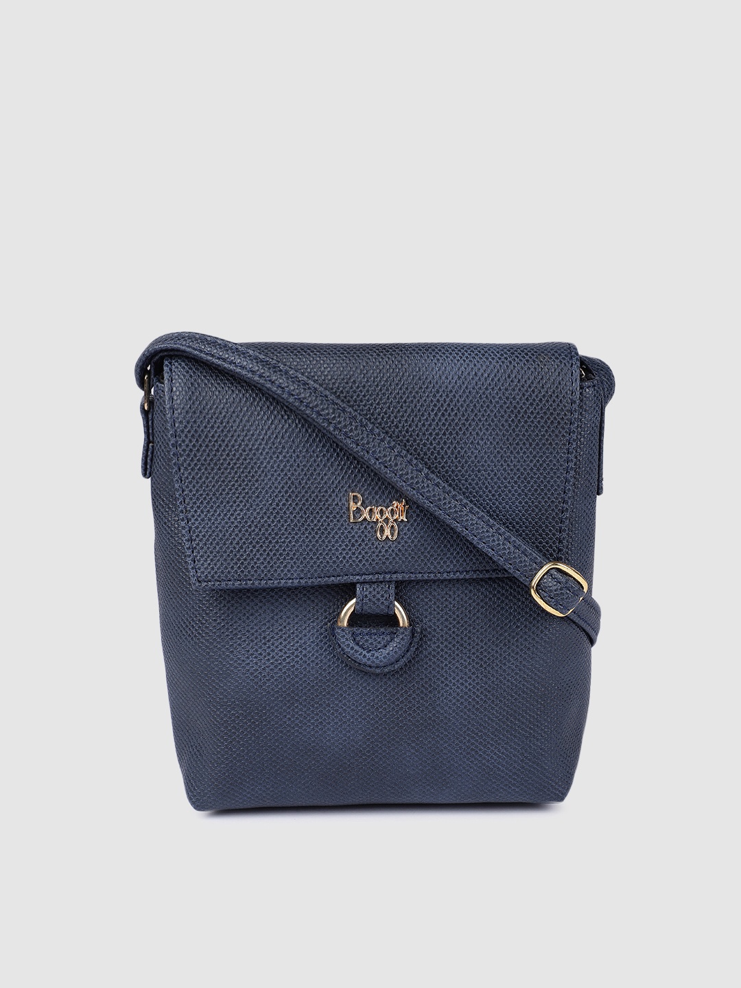 

Baggit Blue Textured Structured Sling Bag
