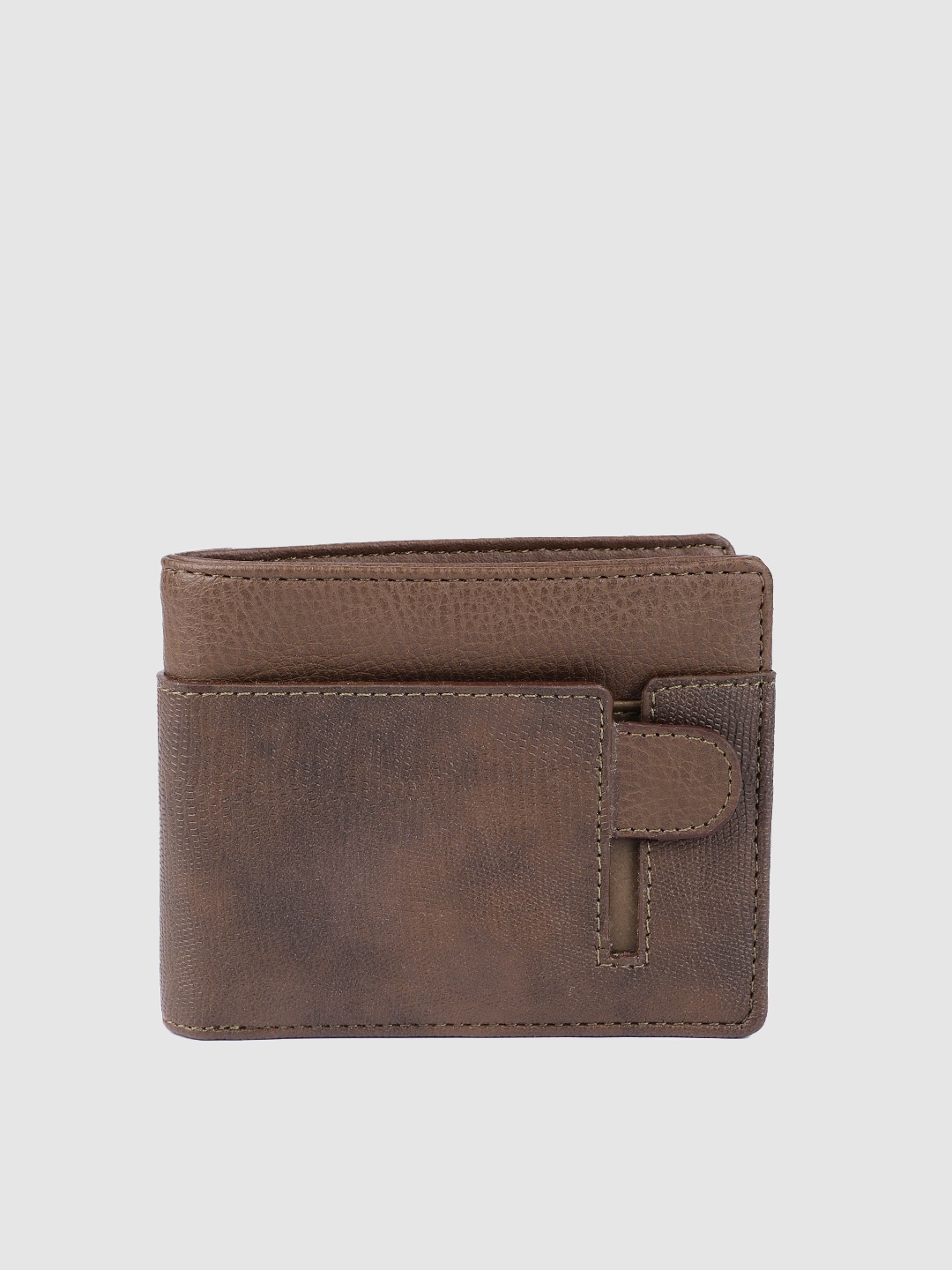 

Baggit Men Brown Animal Textured Two Fold Wallet