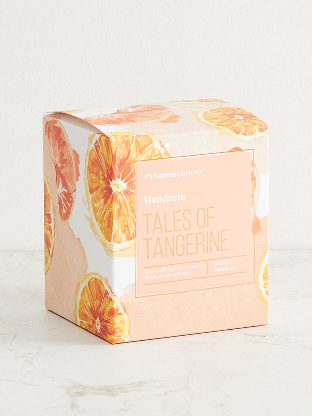

Home Centre Orange Redolence Tales Of Tangerine Ceramic Jar Candle With Lid