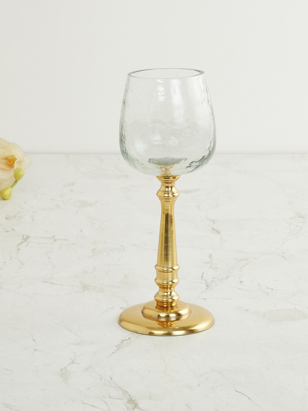 

Home Centre Gold-Toned & Transparent Colourblocked Fiesta Sergio Votive Holder