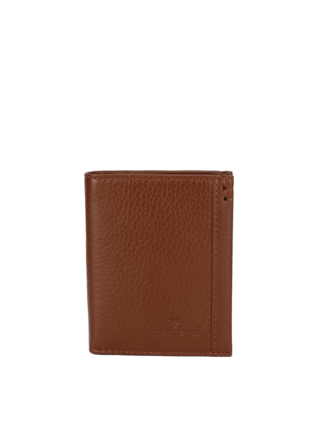 

Daniel Klein Men Brown Textured Leather Two Fold Wallet