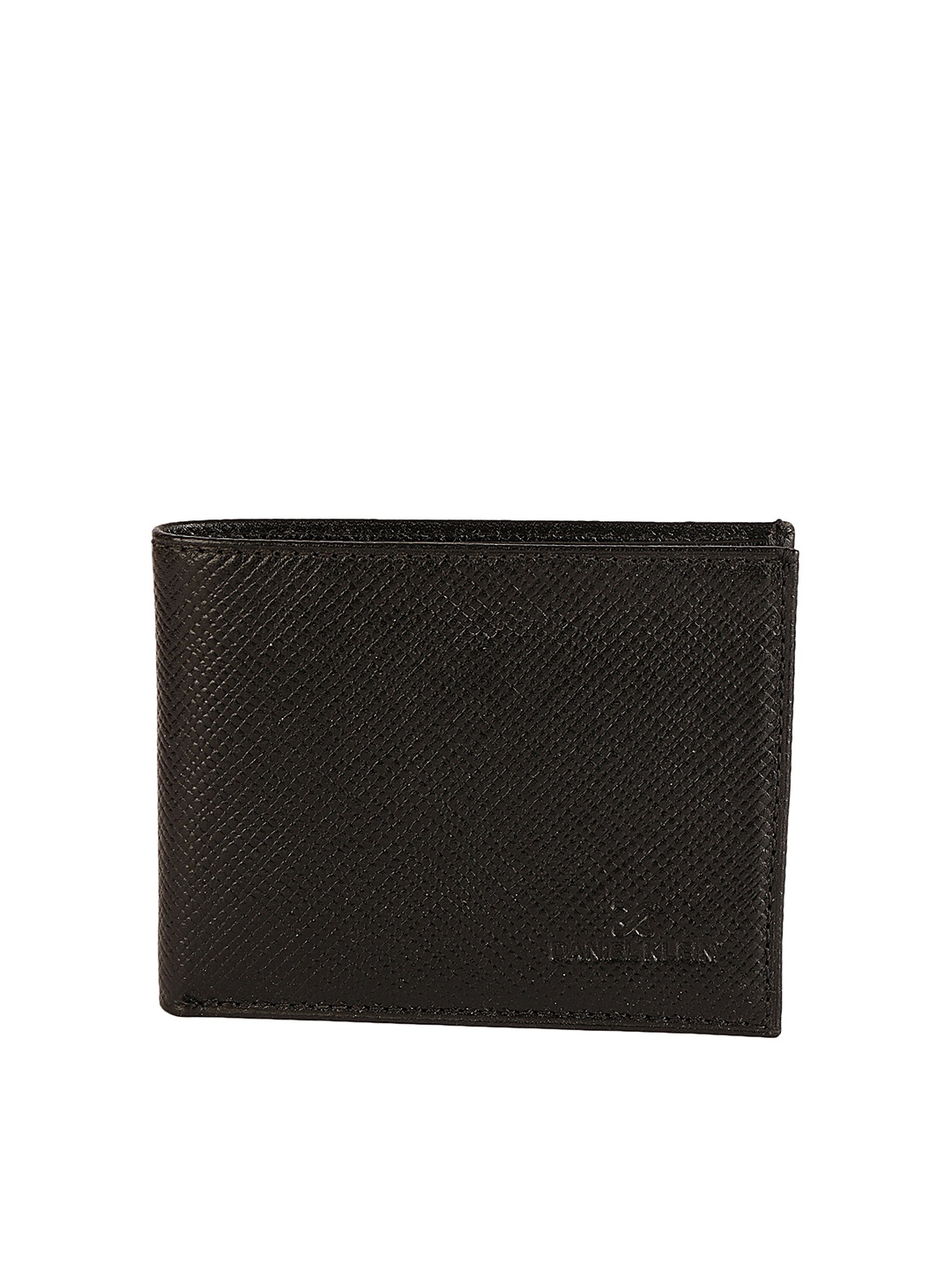 

Daniel Klein Men Black Textured Leather Two Fold Wallet