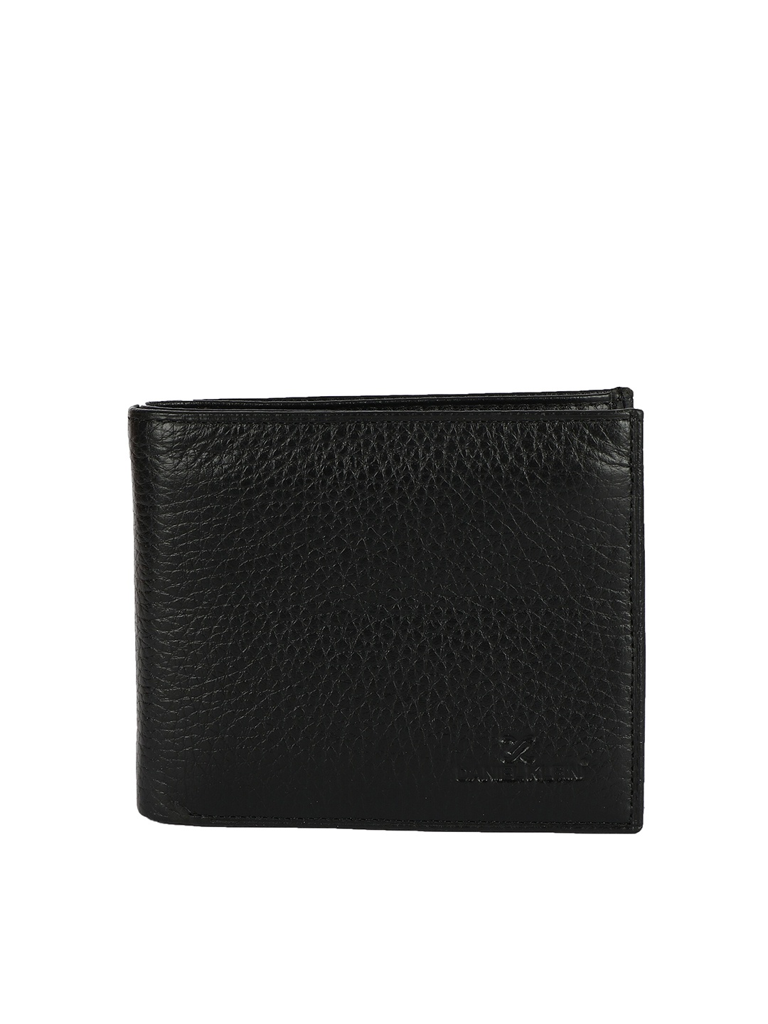 

Daniel Klein Men Black Textured Leather Two Fold Wallet