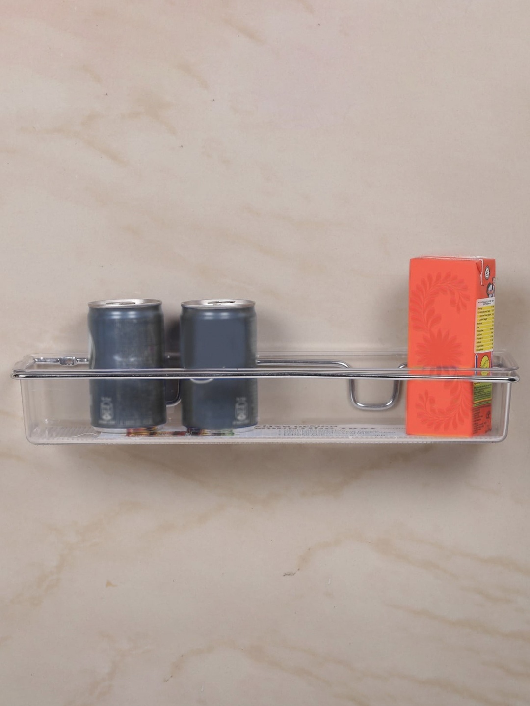

Home Centre Silver-Toned & Transparent Raiden Wall Mounting Rack