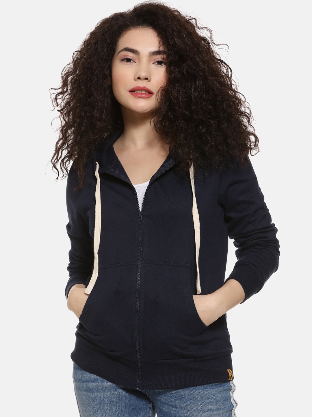 

Campus Sutra Women Blue Hooded Sweatshirt