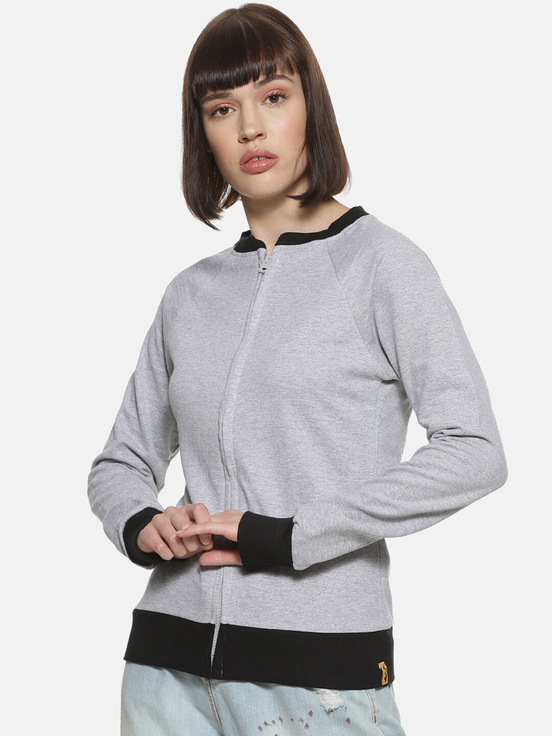 

Campus Sutra Women Grey Sweatshirt