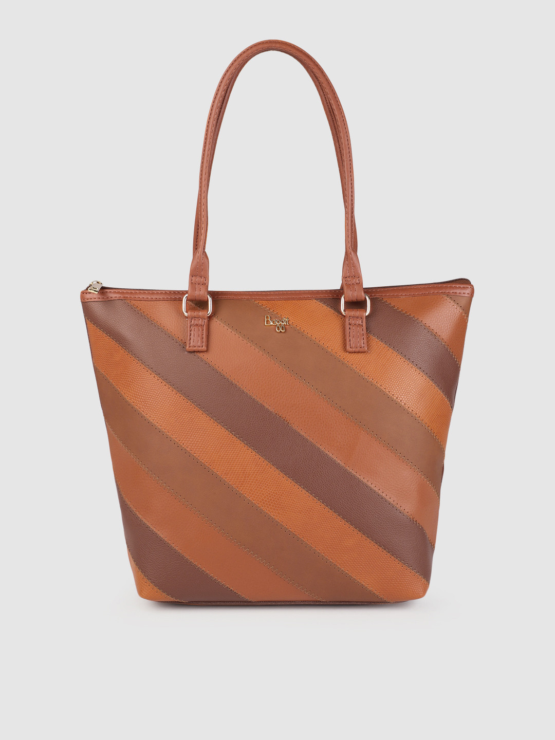 

Baggit Tan Brown Striped Shoulder Bag