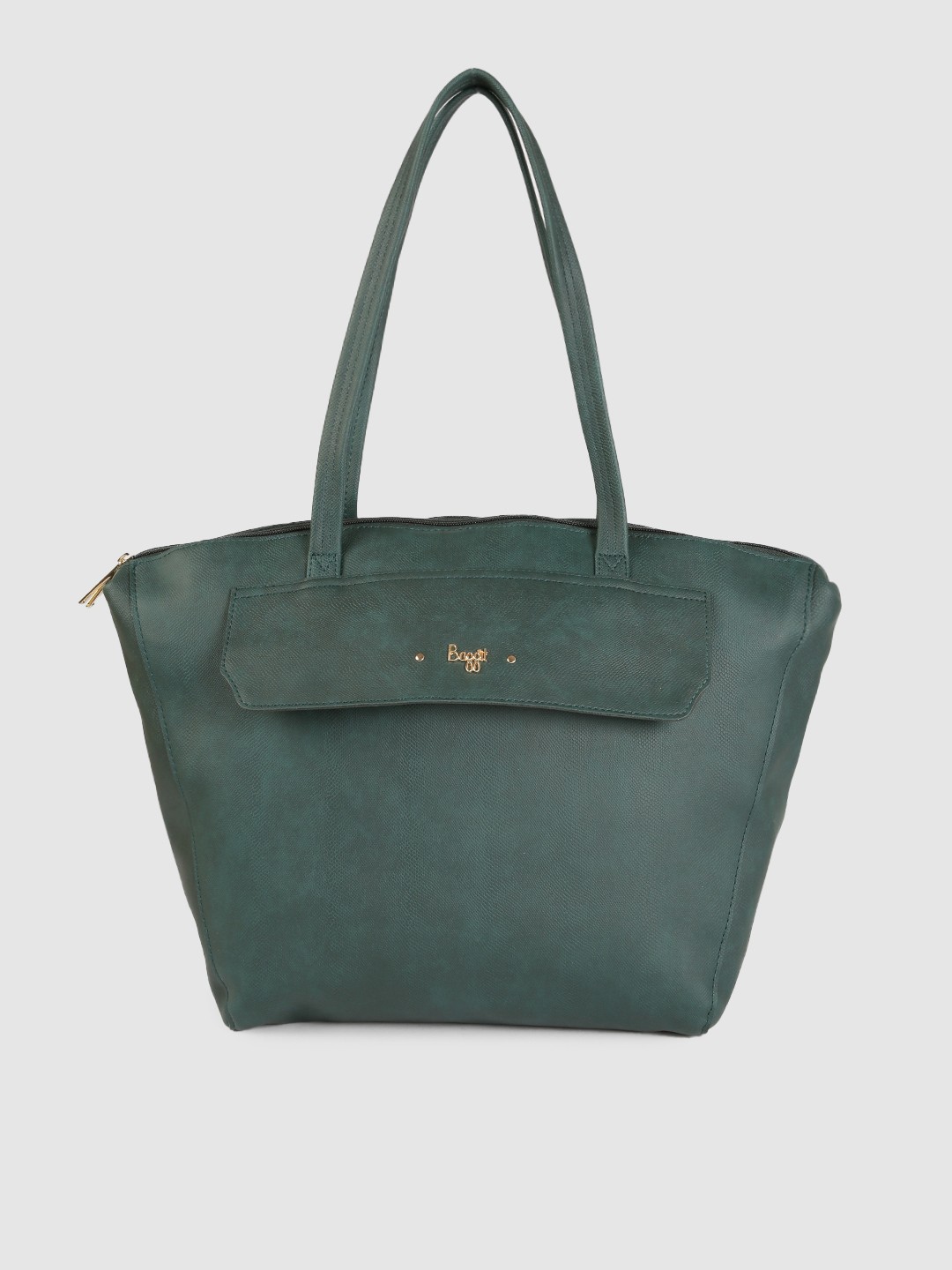 

Baggit Green Structured Typography Embellished Shoulder Bag