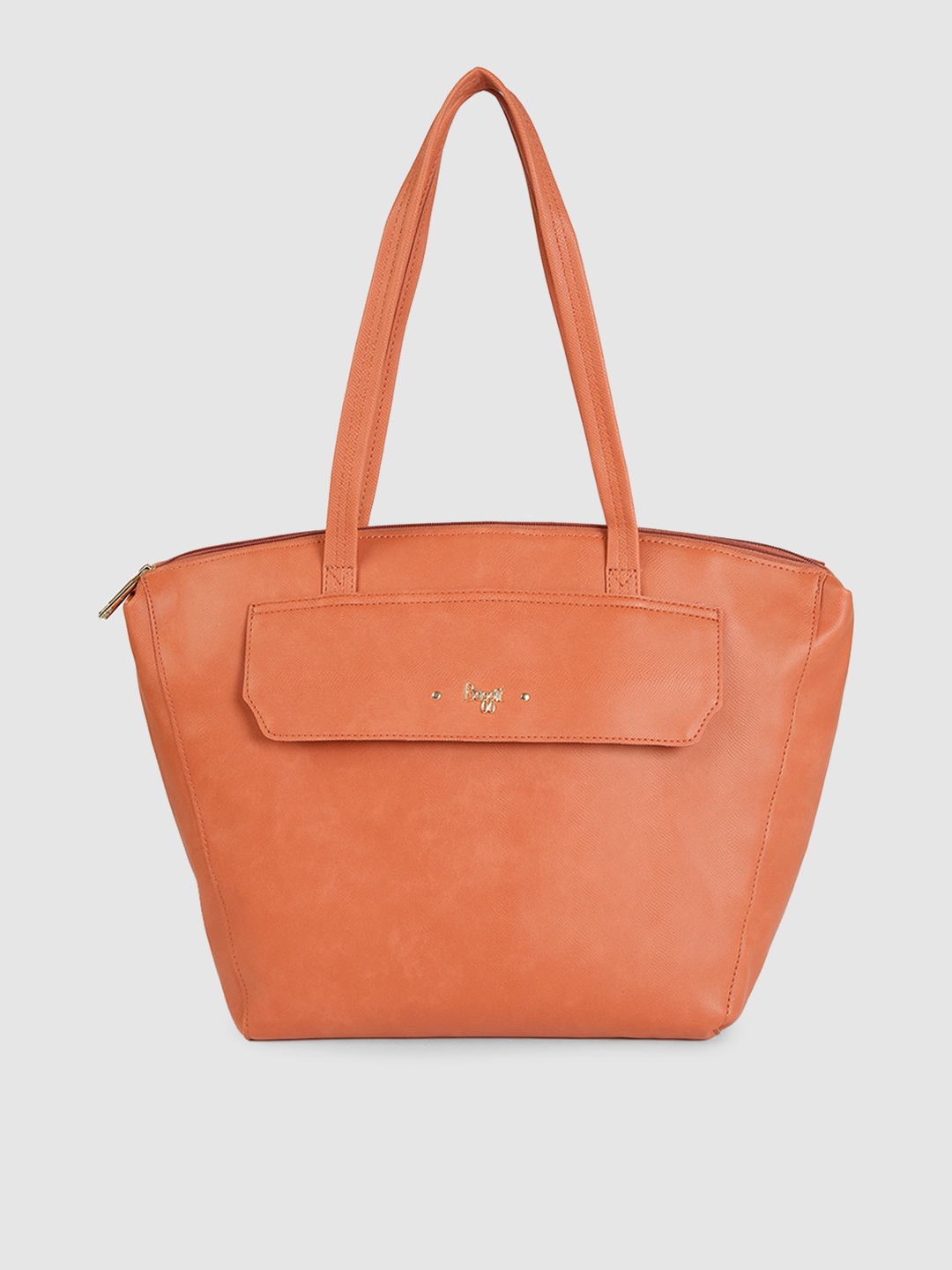 

Baggit Coral Orange Structured Shoulder Bag