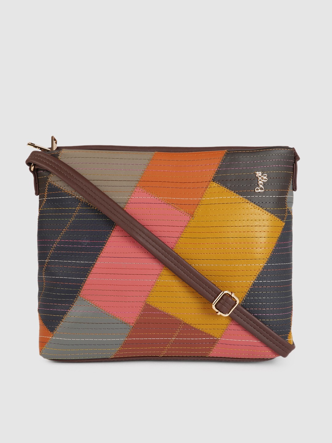 

Baggit Multicoloured Colourblocked Sling Bag, Multi