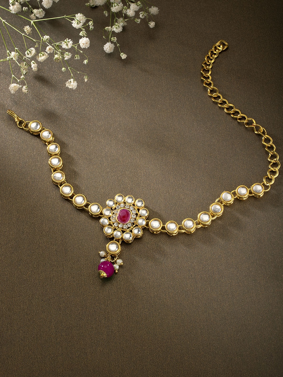 

Peora Women Gold-Plated Kundan Armlet
