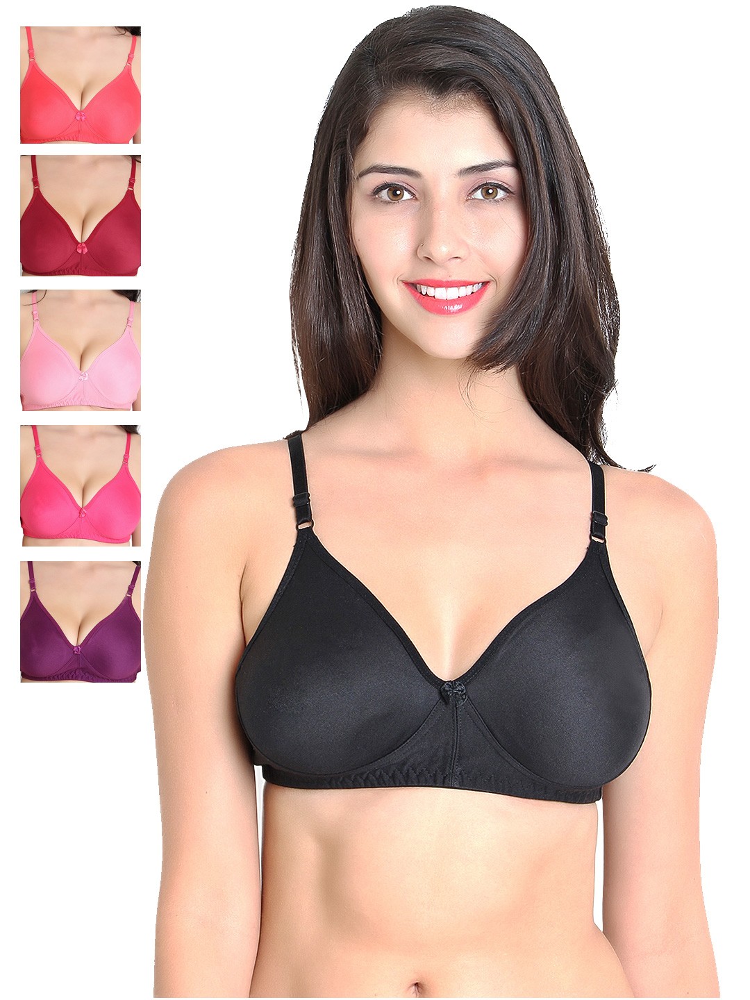 

Leading Lady Pack of 6 Full-Coverage Bras, Multi
