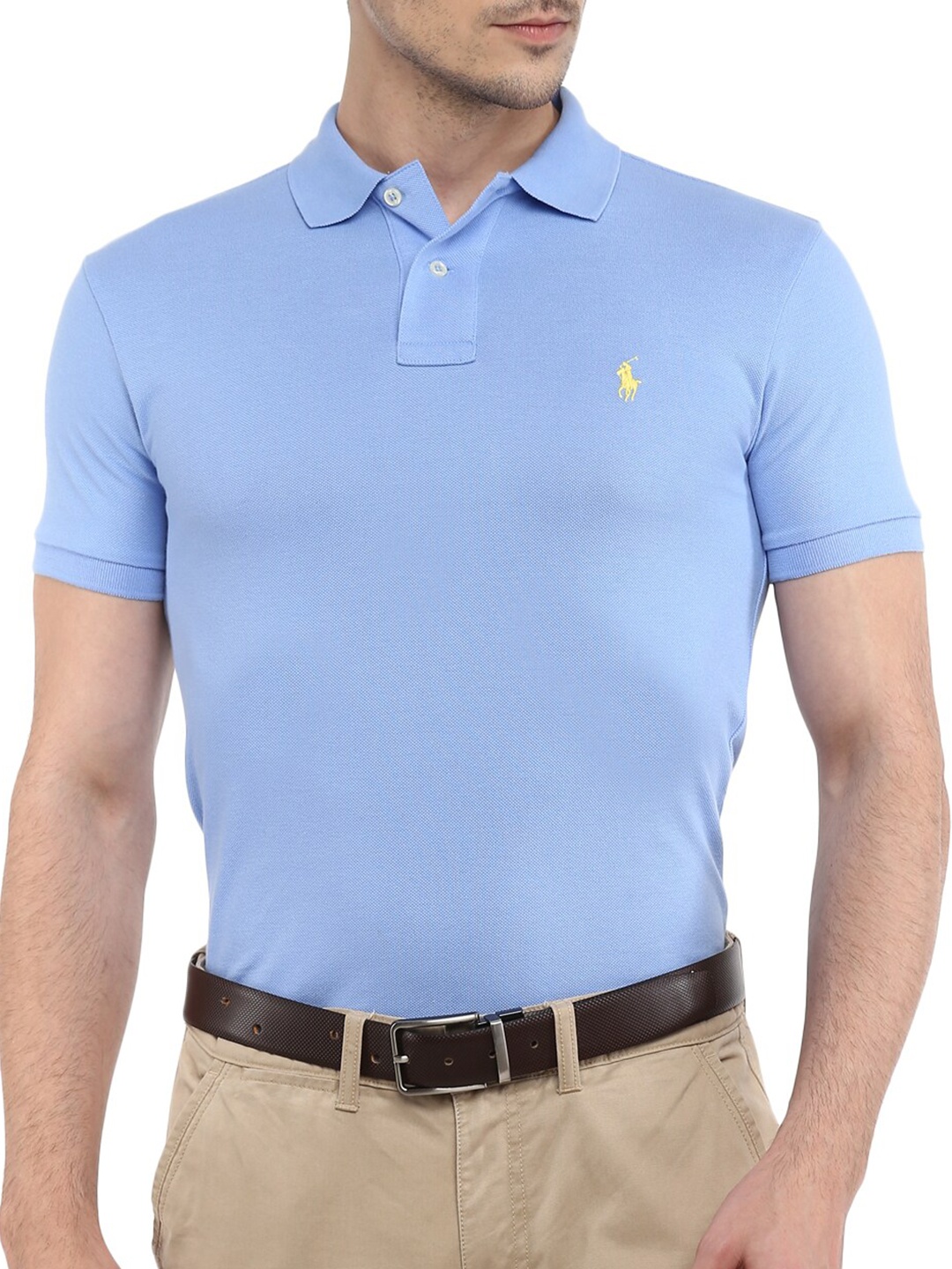 

Polo Ralph Lauren Men Blue Polo Collar T-shirt
