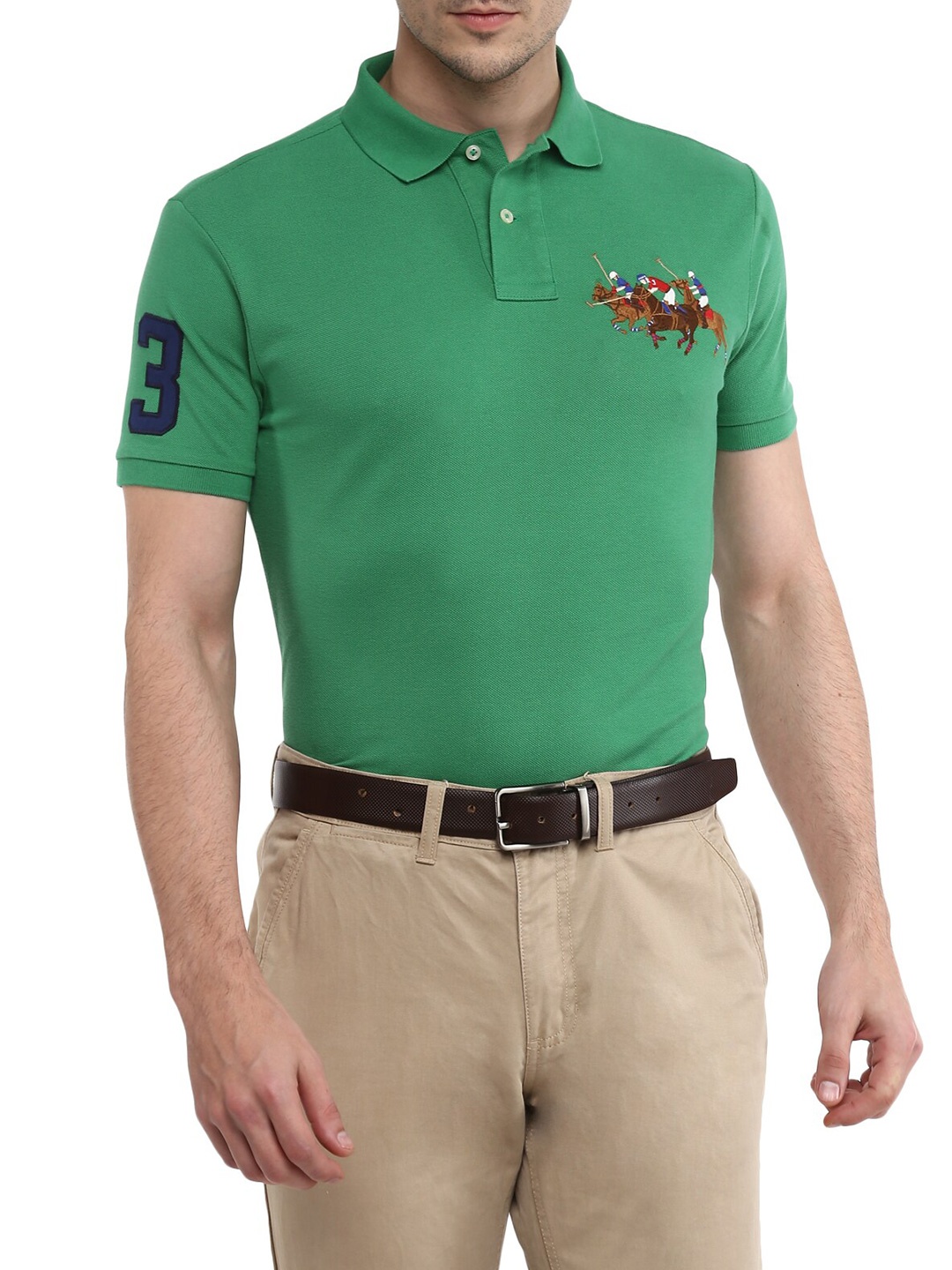 

Polo Ralph Lauren Men Green Polo Collar T-shirt