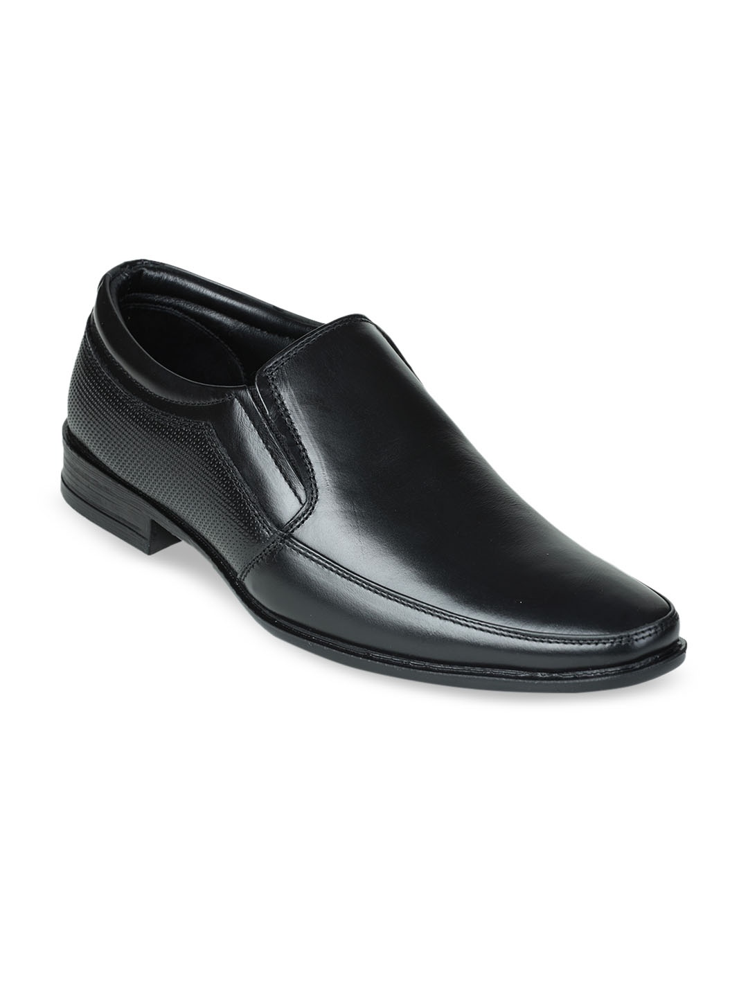 

Liberty Men Black Solid Formal Slip-On Shoes