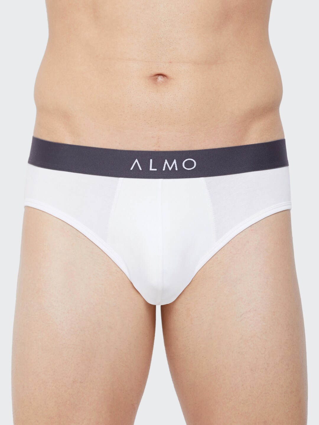 

Almo Wear Men White Solid Rico Classic Organic Cotton Basic Briefs