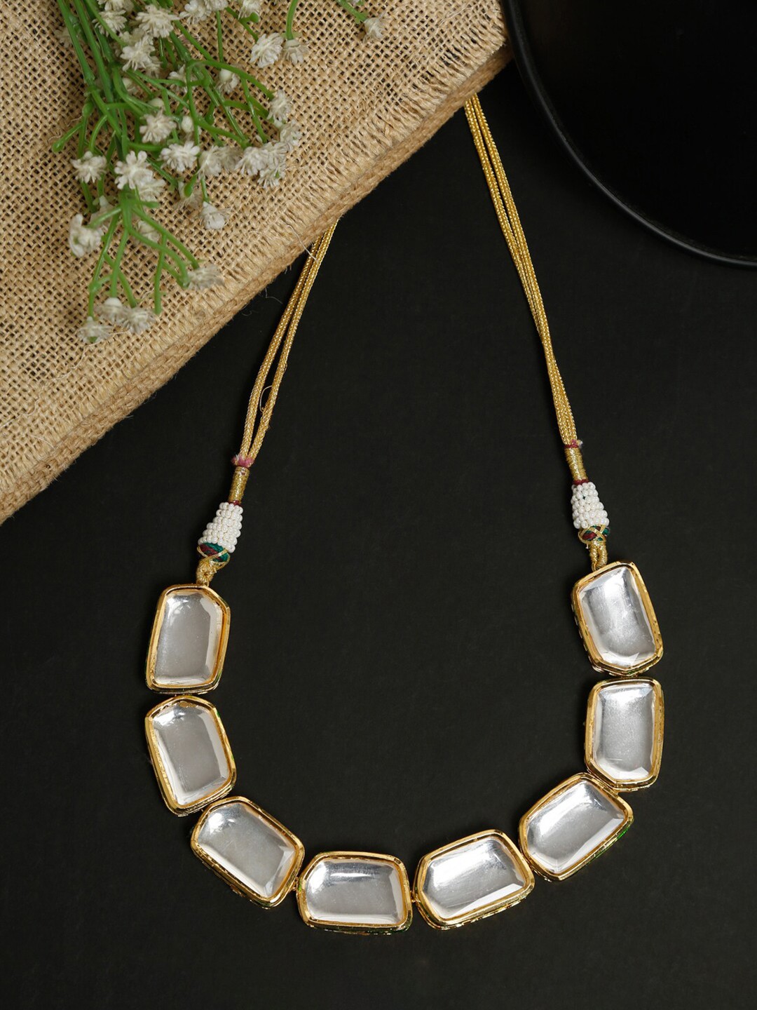 

Ruby Raang Gold-Toned & White Gold-Plated Necklace