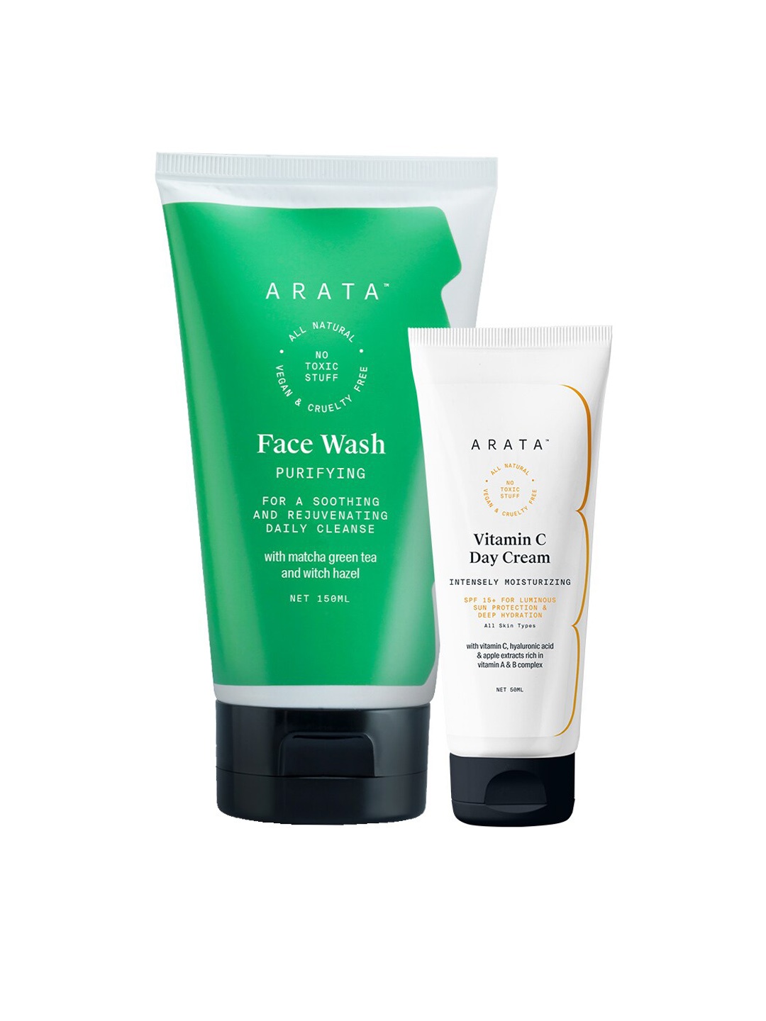 

ARATA Transparent Vitamin C Purifying Face Wash & Vitamin C Day Cream Combo