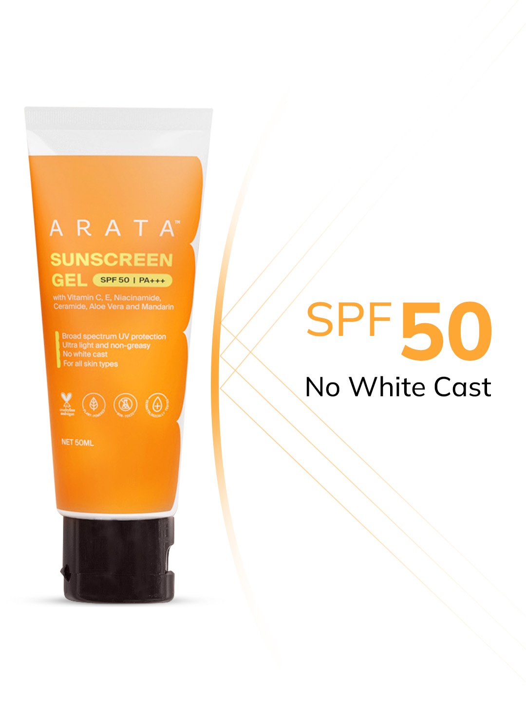 

ARATA Transparent UVA & UVB Protection Sunscreen Gel For Broad Spectrum