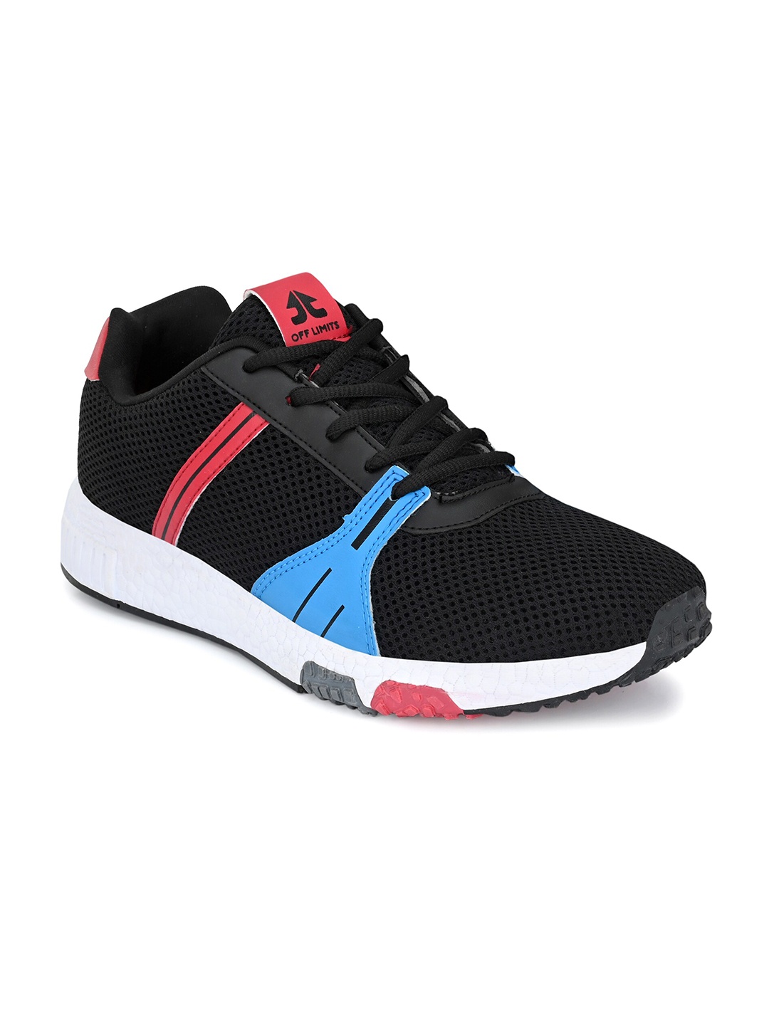 

OFF LIMITS Men Black & Blue Mesh Running Non-Marking Shoes