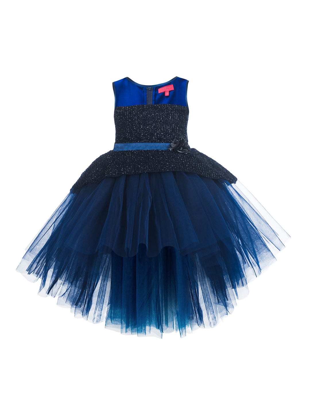 

Toy Balloon kids Navy Blue Net Fit & Flare Party Dress