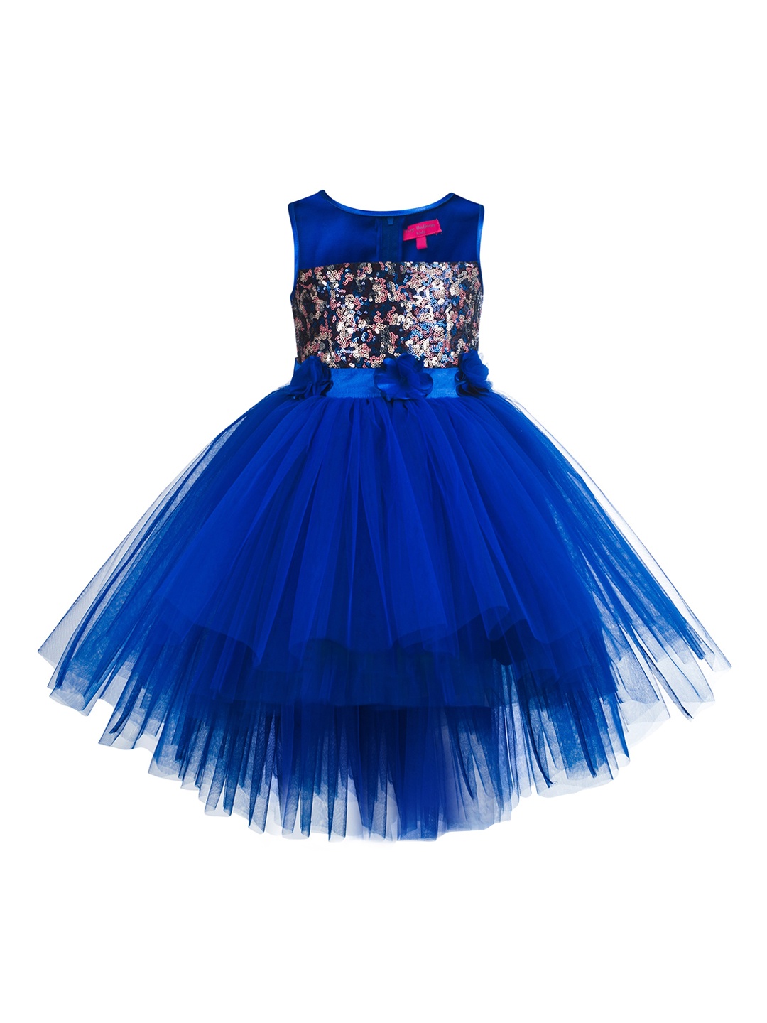 

Toy Balloon kids Blue Embellished Net Fit & Flare Dress