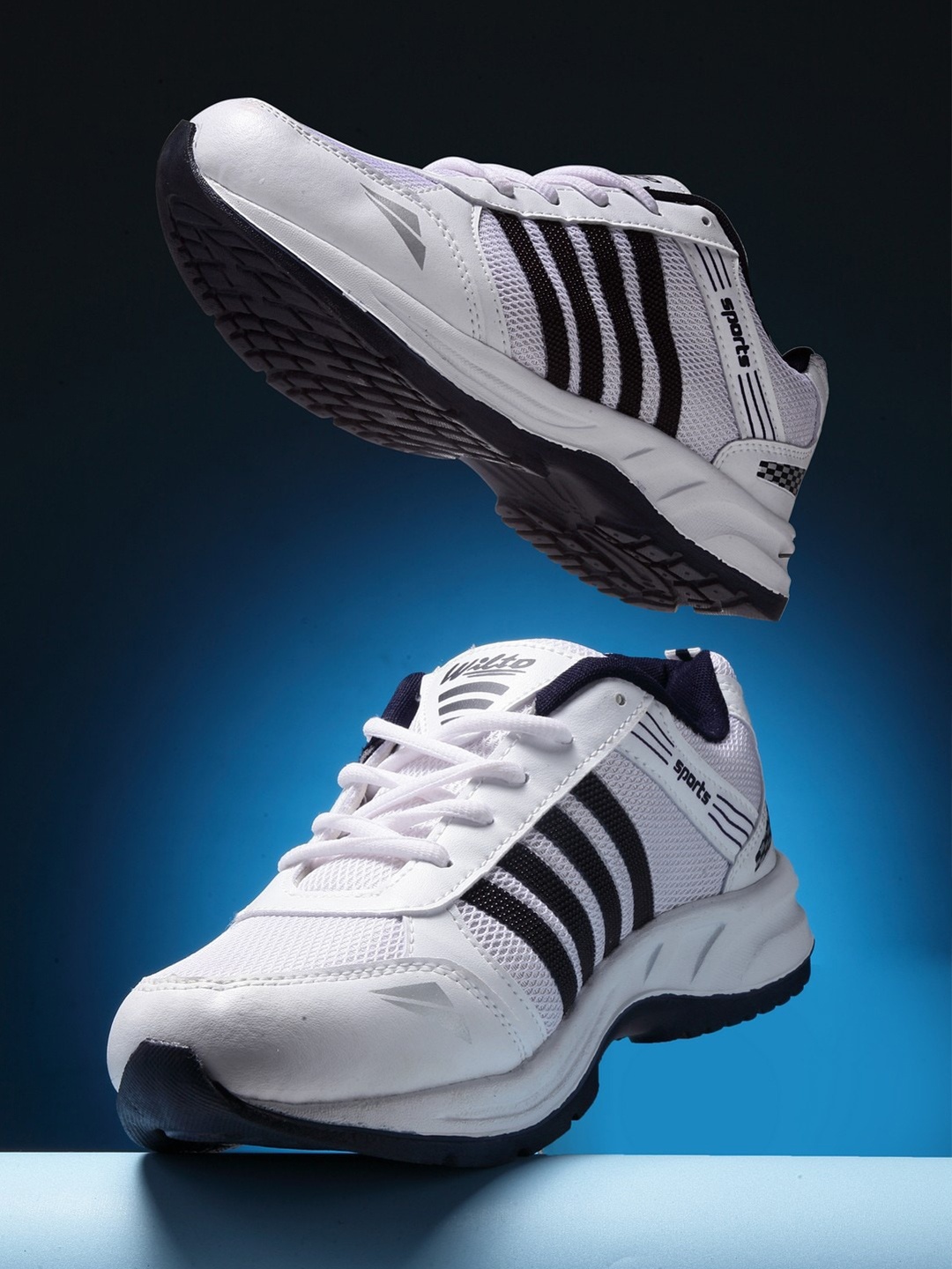 

ASIAN Men White Mesh Running Non-Marking Shoes