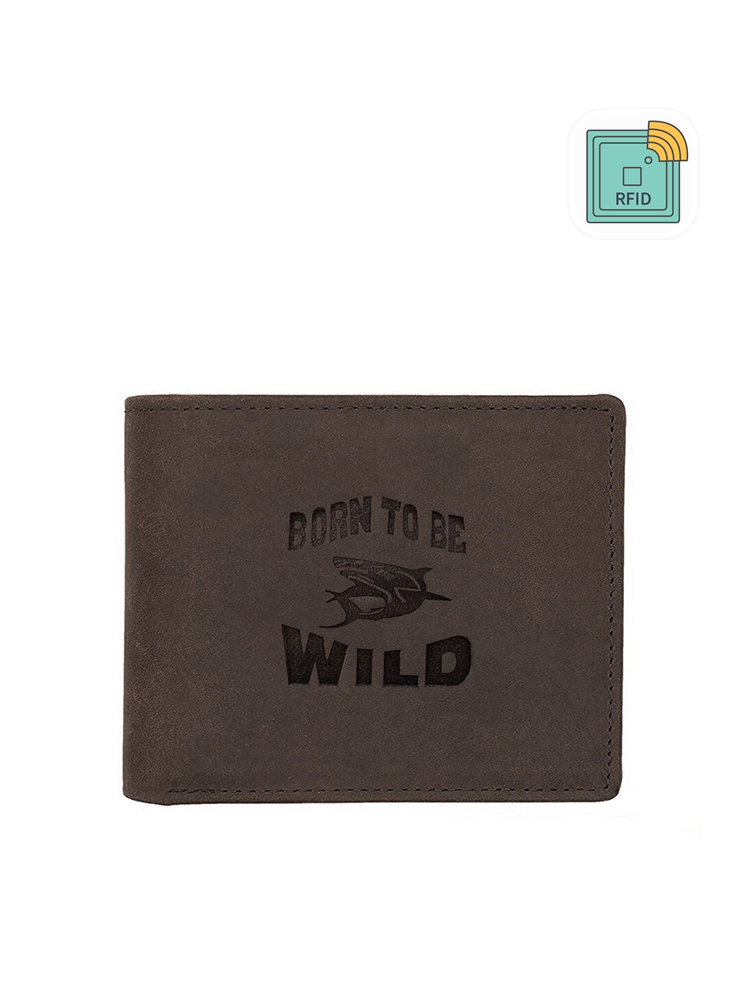 

WildHorn Men Coffee Brown Leather Two Fold Wallet with RFID