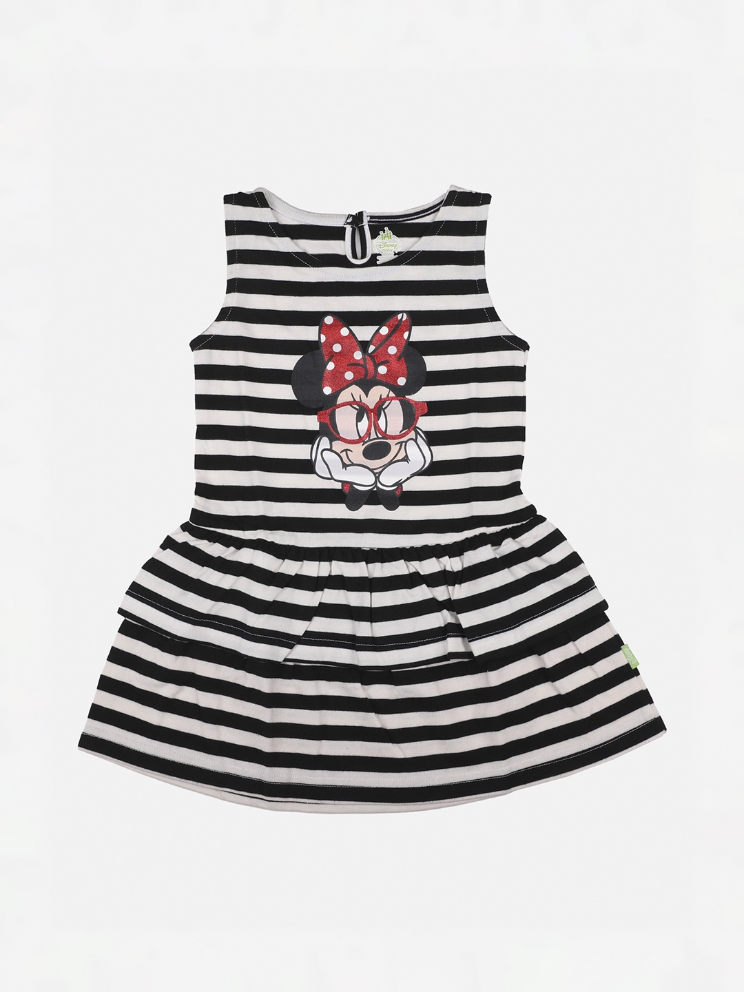 

Bodycare First Striped & Minnie Mouse Printed A-Line Dress, Black