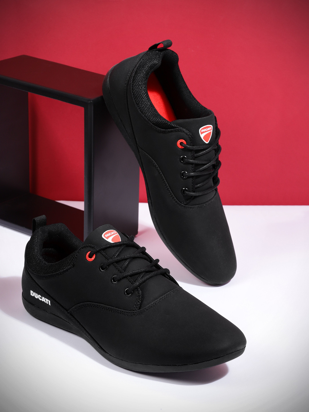 

Ducati Men Black Solid Sneakers