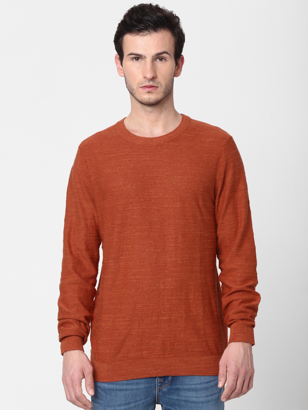 

SELECTED Men Rust Red Sweatshirt