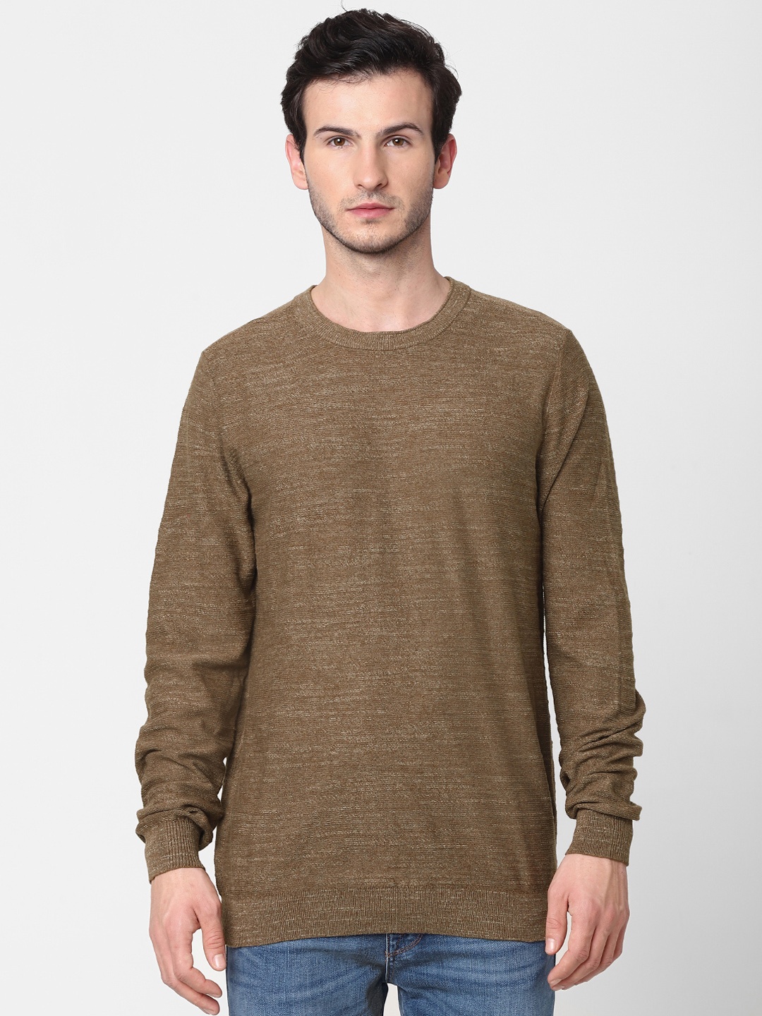 

SELECTED Men Brown Sweatshirt
