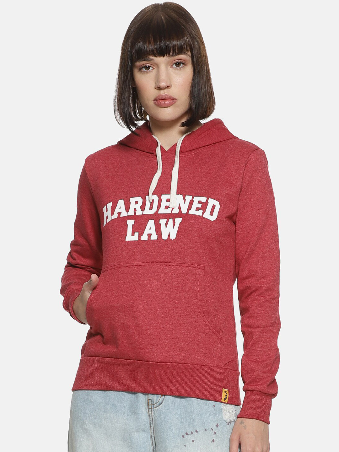 

Campus Sutra Women Maroon Printed Sweatshirt