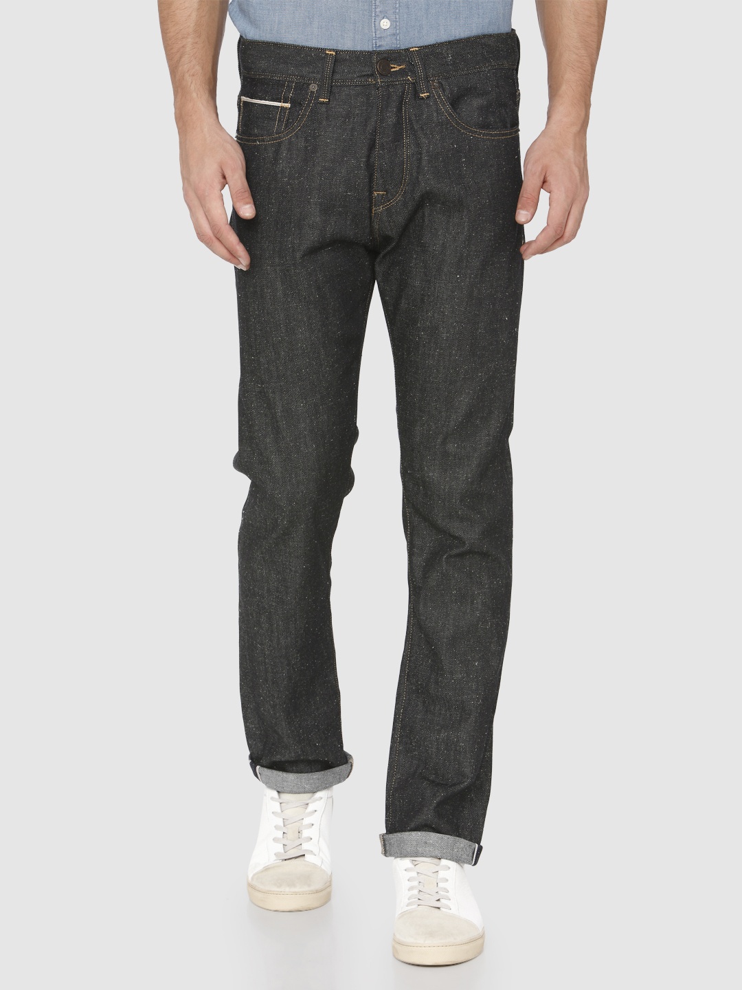 

SELECTED Men Black Tapered Fit Jeans