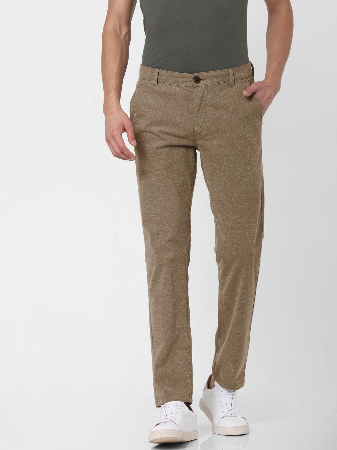 

SELECTED Men Brown Straight Fit Trousers