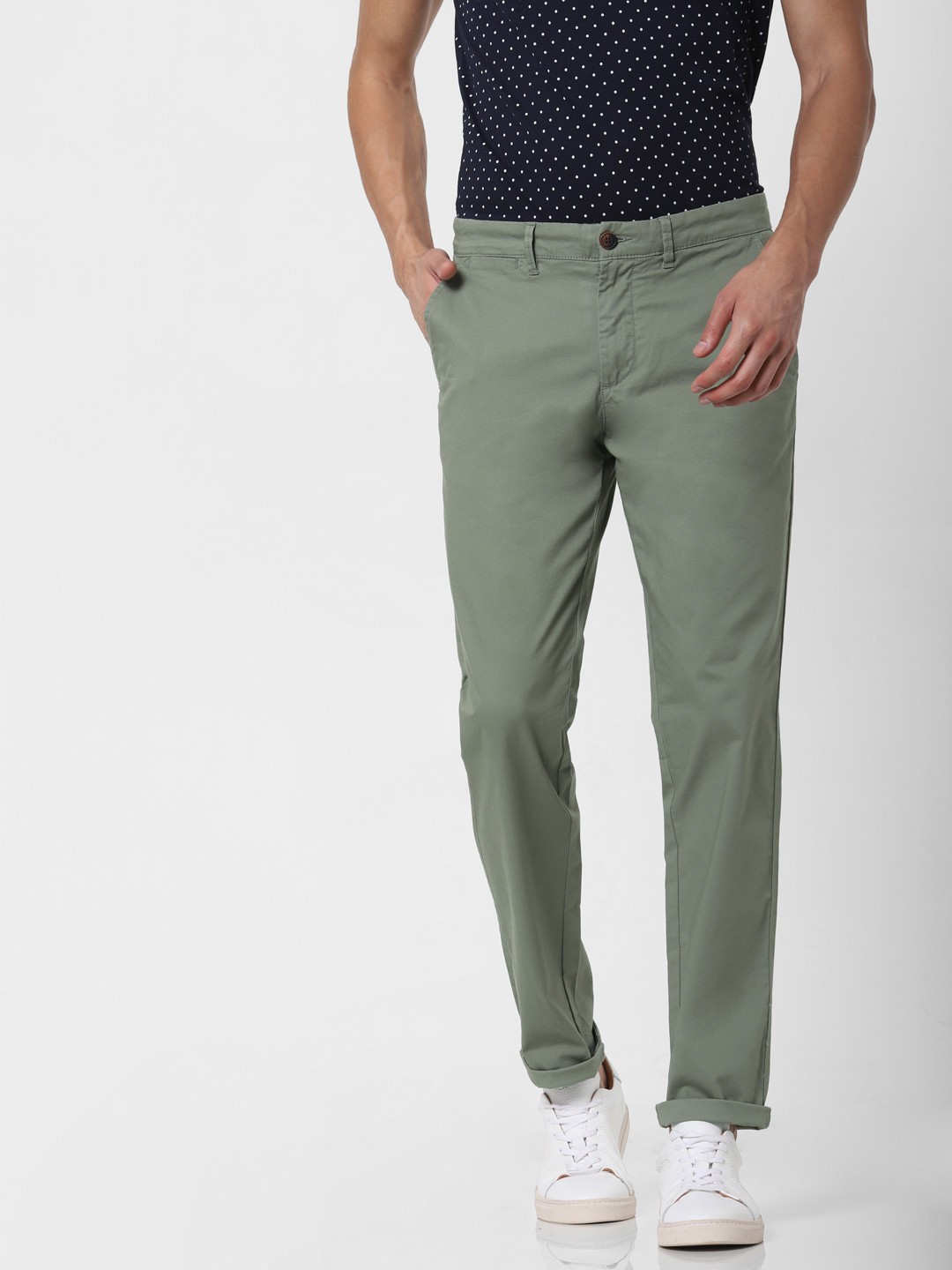 

SELECTED Men Blue Slim Fit Chinos Trousers