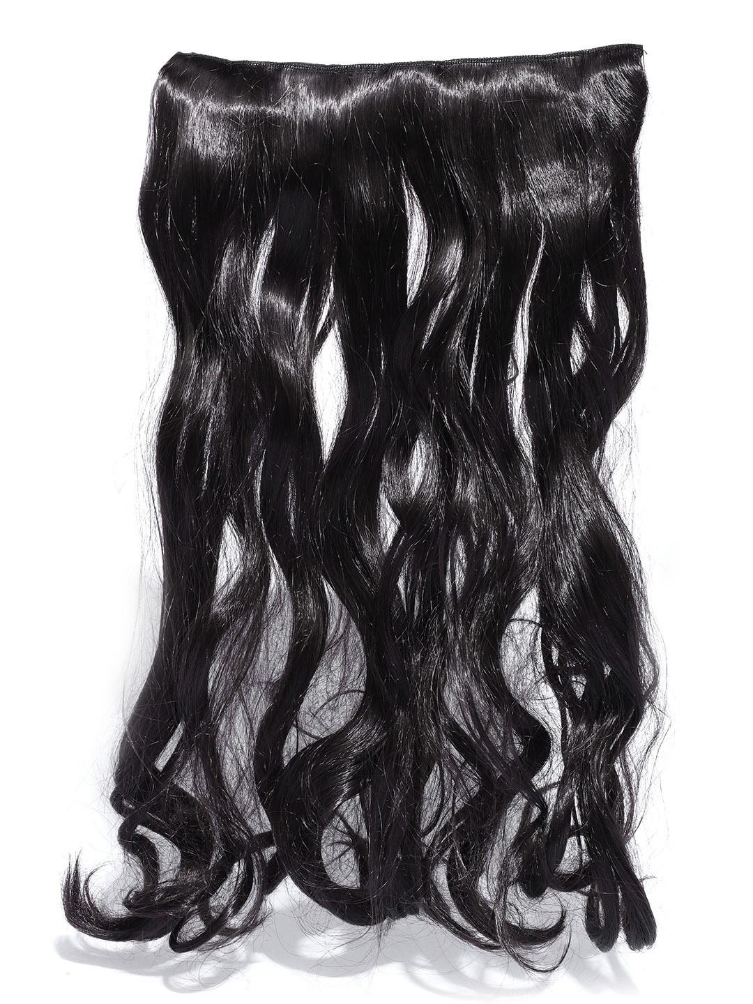

CHANDERKASH Black Synthetic Curly Nylon and Synthetic Hair Extensions Hairpiece