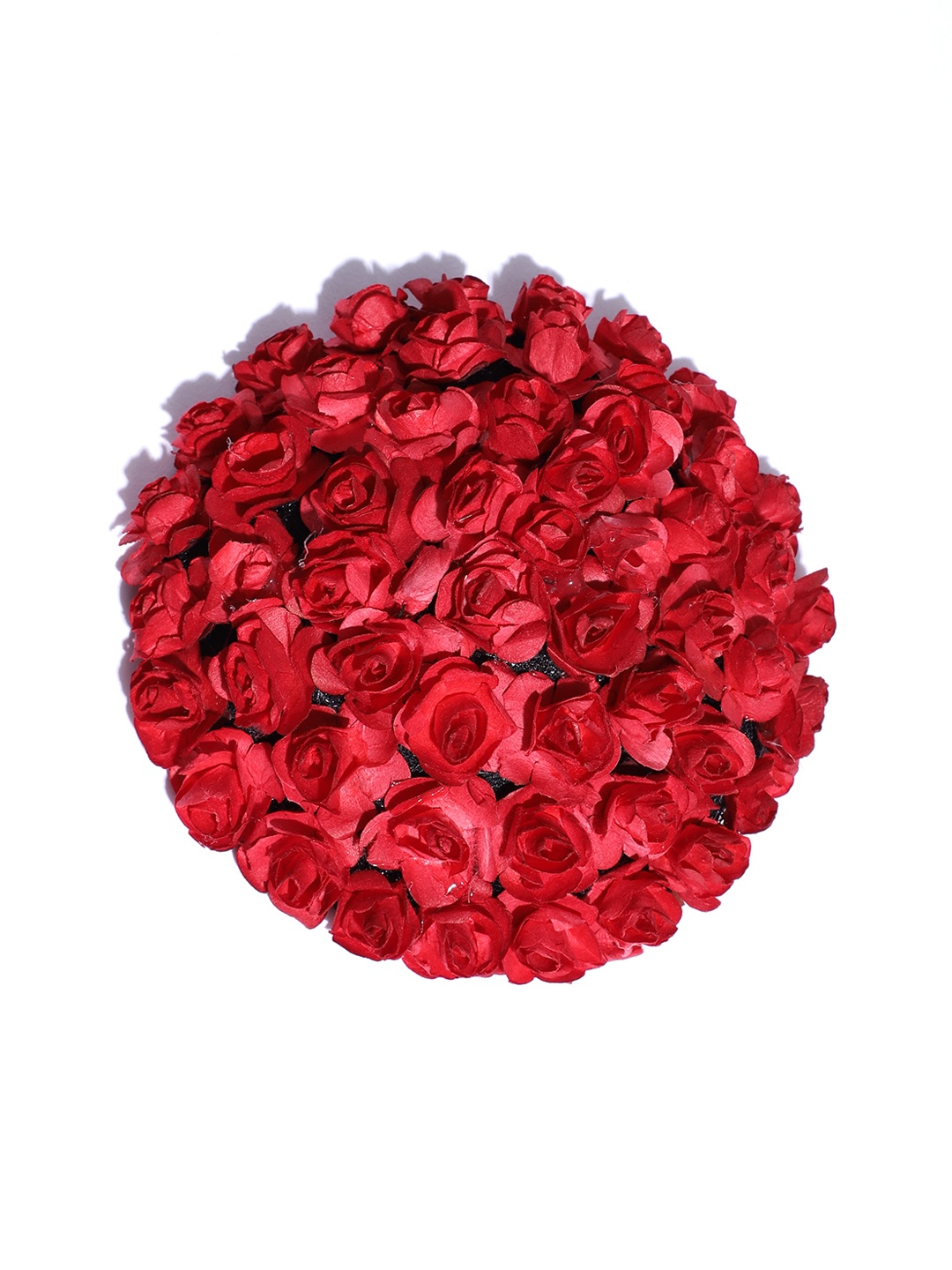

CHANDERKASH Red Flower Bun Cover Gajra