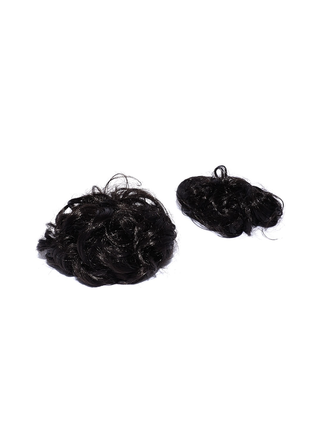 

CHANDERKASH Set of 2 Synthetic Nylon Black Bun Juda Maker Ruffle, Coffee brown