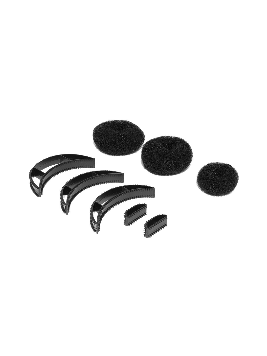 

CHANDERKASH Women Set of 8 Black Hair Accessories