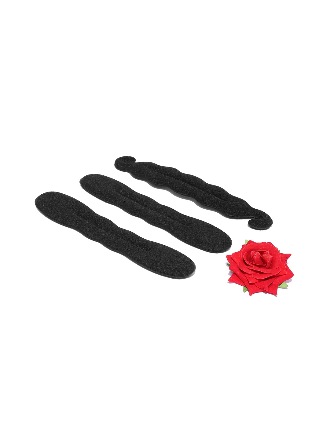 CHANDERKASH Set of 4 Nylon Hair Fashion Accessories, Black