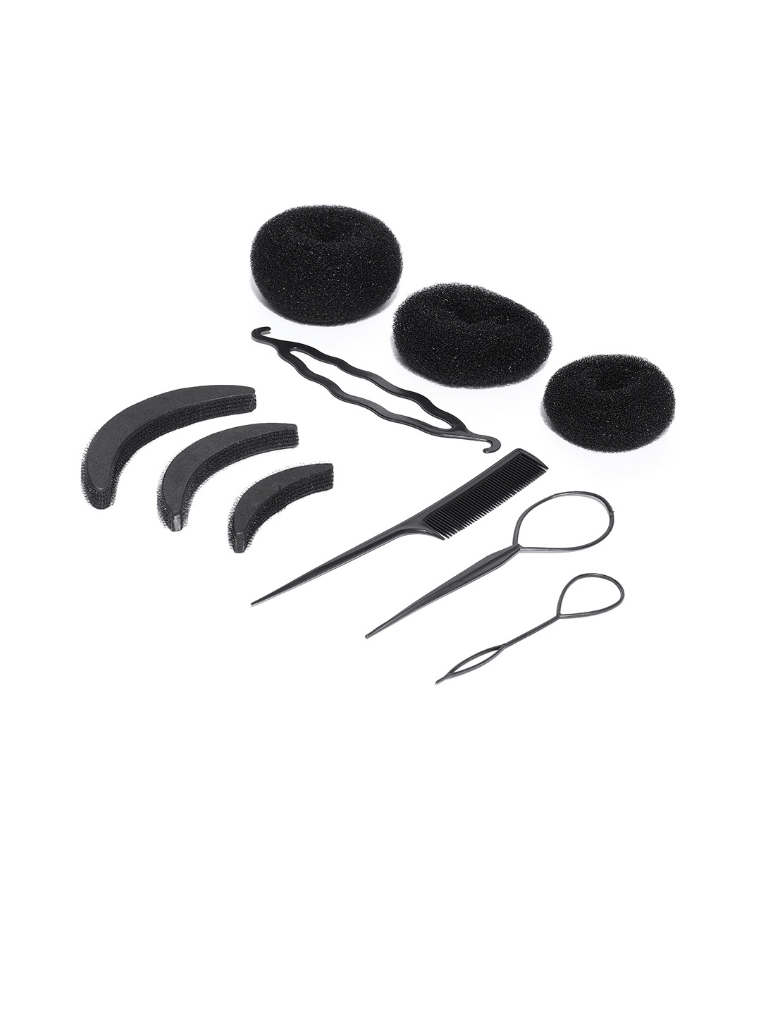 

CHANDERKASH Women Black Nylon Hair Extension and Accessory Set